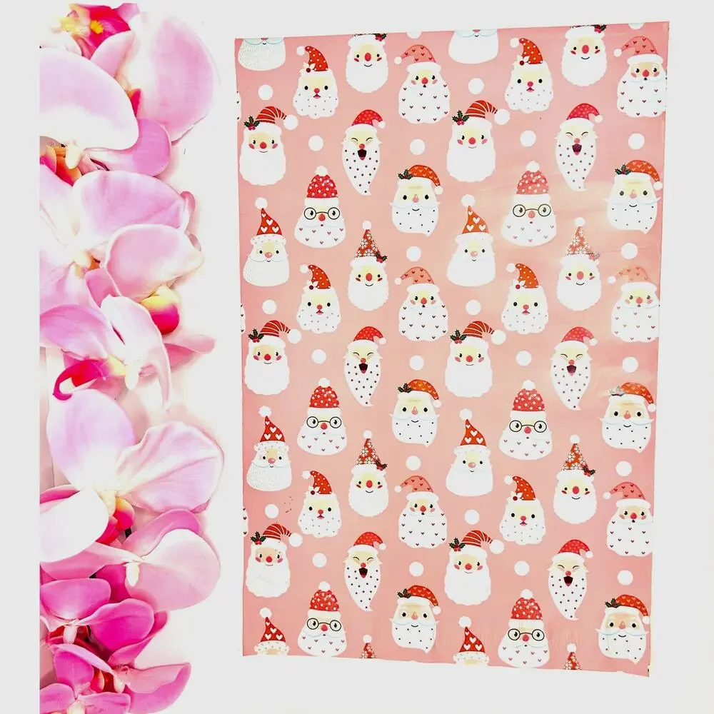 10x13 Pink Santa Christmas Polymailers Pack of 20 Holiday Shipping